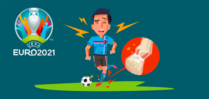 Verletzter Fussballer der Euro 2021