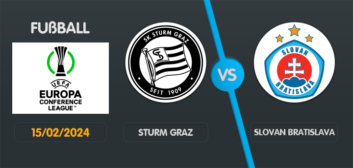 Sturm Graz gegen Slovan Bratislava